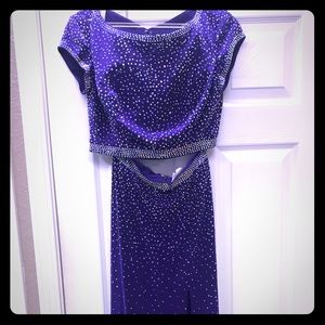 Two piece prom/evening gown